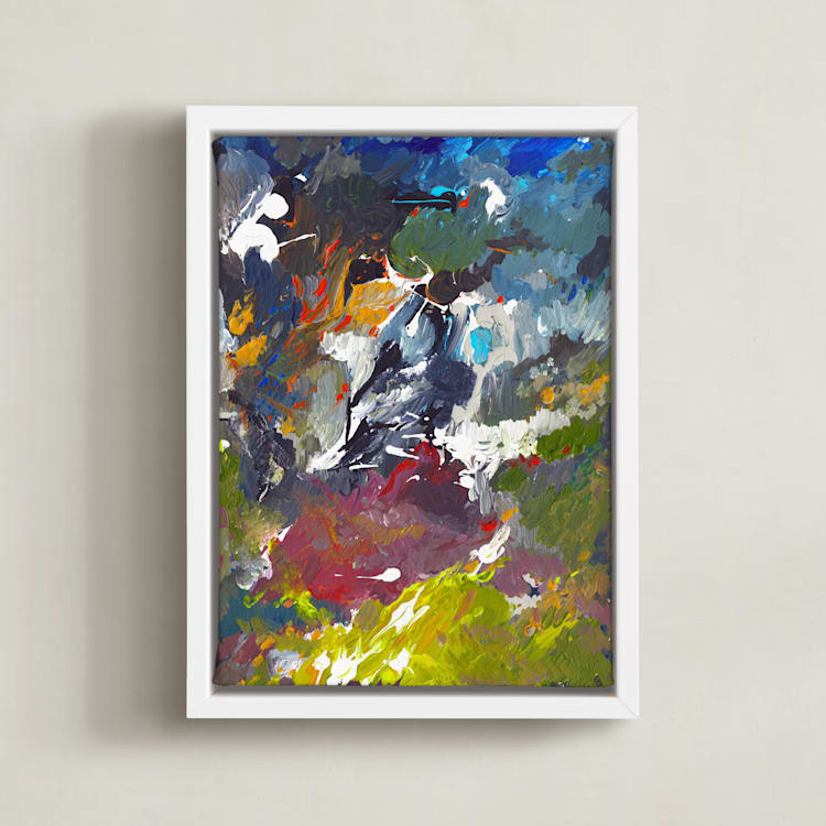 "stormy weather" - Art Print in Rain by Anna Joseph - Framed Canvas