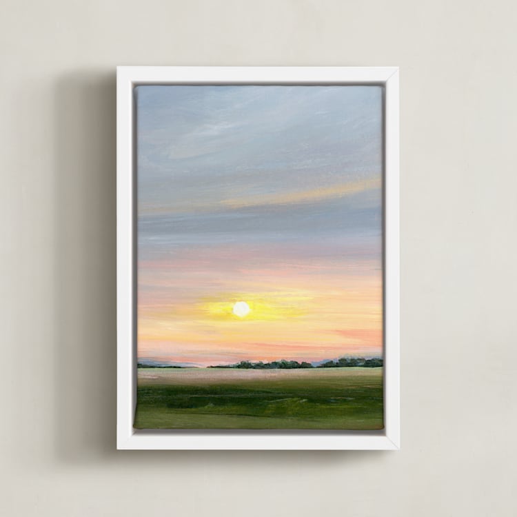 "Summer Glow II" - Art Print in Sunset by Nicole Walsh - Framed Canvas