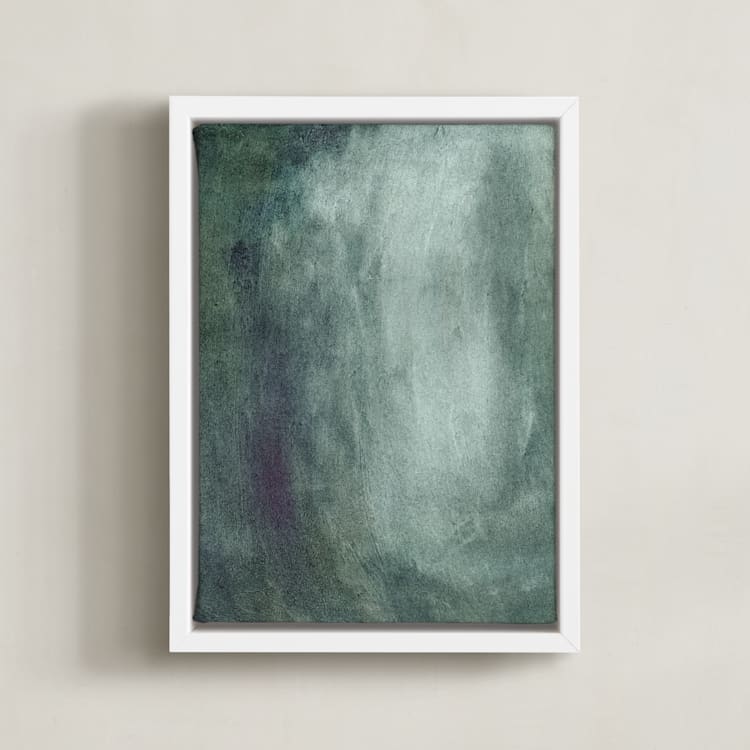 "This Is A Kindness" - Art Print in Spruce Green by Jennifer Daily - Framed Canvas
