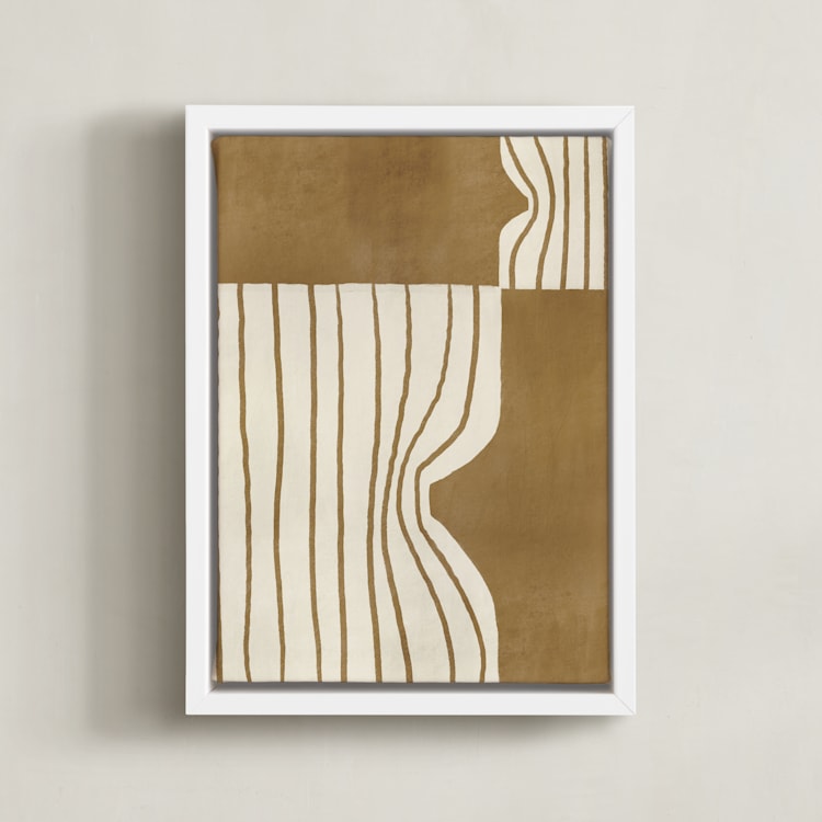 "Fiona" - Art Print in Toffee by Iveta Angelova - Framed Canvas