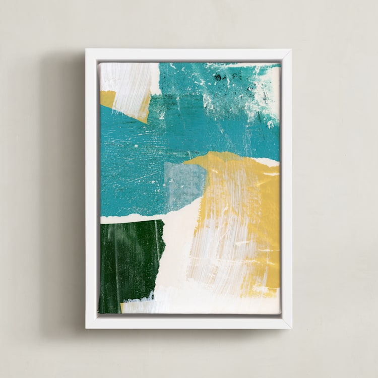 "To The Sea I" - Art Print in sand by sue prue - Framed Canvas