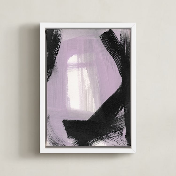 "Hidden and Revealed II" - Art Print in Lilac by Angela Simeone - Framed Canvas
