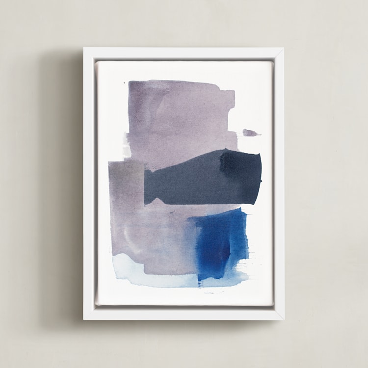 "Pressed No. 3" - Art Print in Soft Purple by Julia Contacessi - Framed Canvas