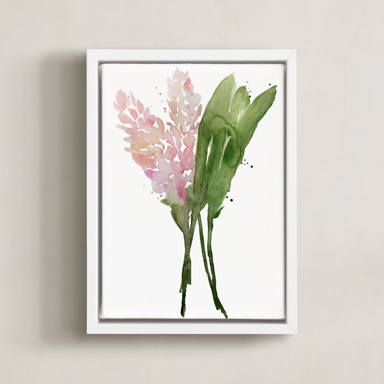 "Awapuhi (`ula`ula)" - Art Print in ginger by Kiana Lee - Framed Canvas