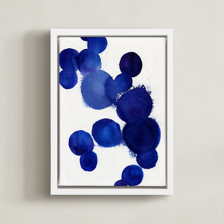 "Lula" - Art Print in Royal Blue by Parima Studio - Framed Canvas