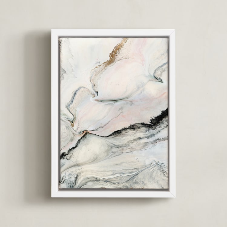 "Beneath the Layers" - Art Print in Pewter by Melanie Severin - Framed Canvas