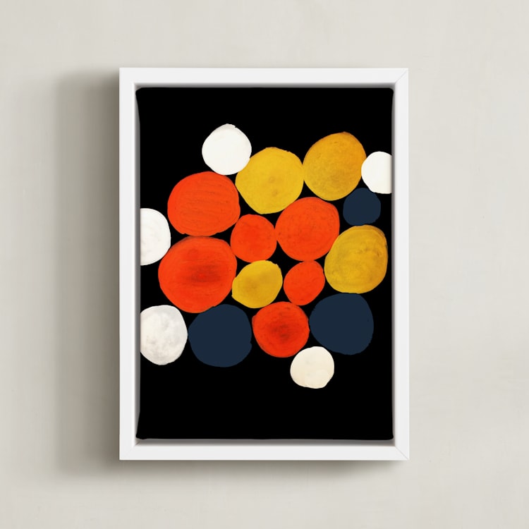 "Unity" - Art Print in Spice orange by Deborah Velasquez - Framed Canvas