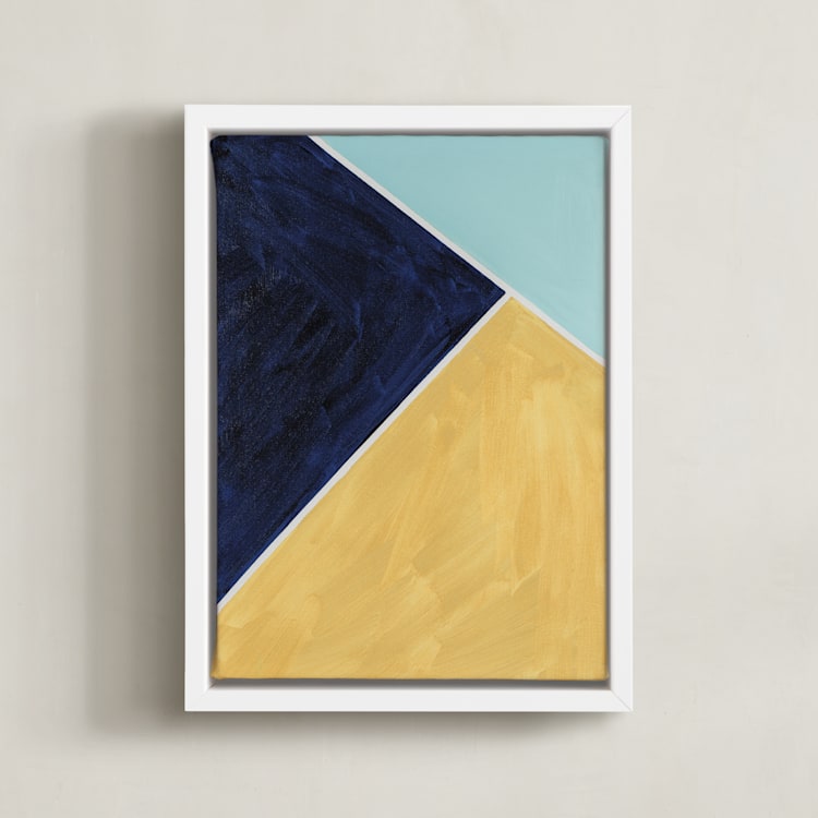 "Continental" - Art Print in Sunshine by Amy Gray - Framed Canvas