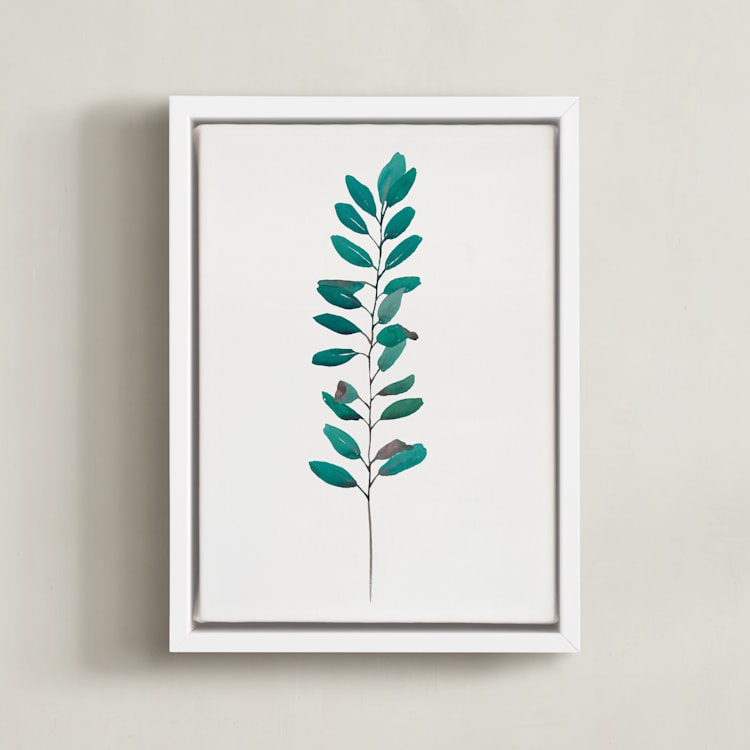"Curry Tree" - Art Print in Ivory by jinseikou - Framed Canvas