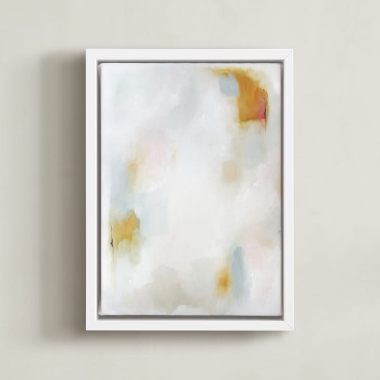 "Breathe" - Art Print in White by Nicoletta Savod - Framed Canvas