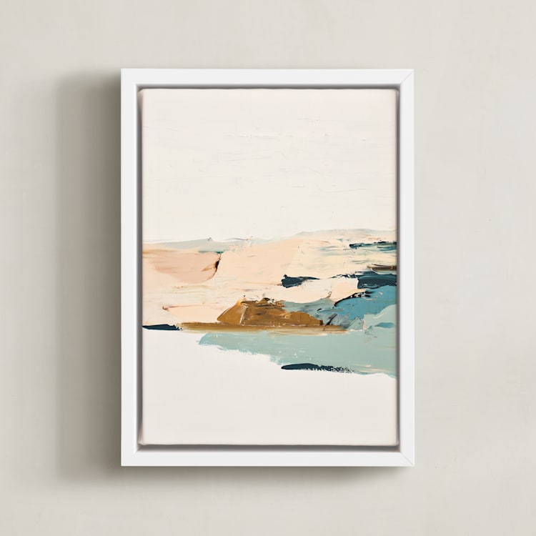 "Come Ashore" - Art Print in Shell by Caryn Owen - Framed Canvas