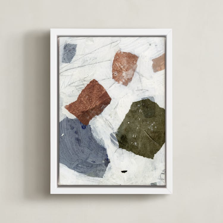 "In Time II" - Art Print in Spice by Jennifer Daily - Framed Canvas