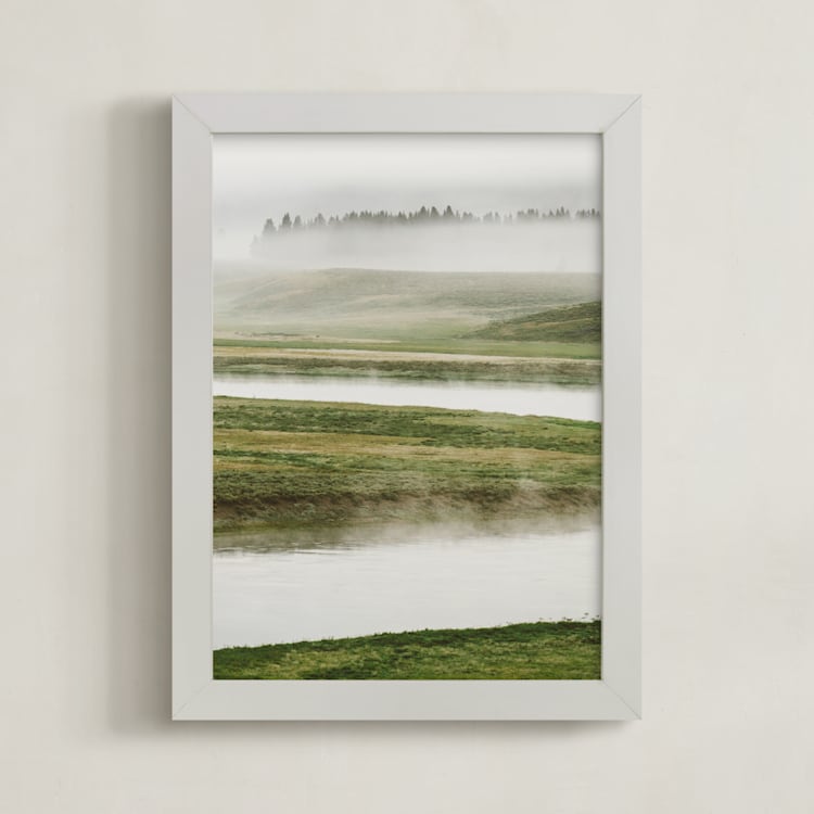 "Morning Mist" - Art Print in summer by Kamala Nahas - Framed