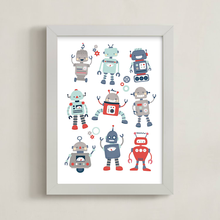 "mr robot" - Art Print in Blue Jay by peetie design - Framed
