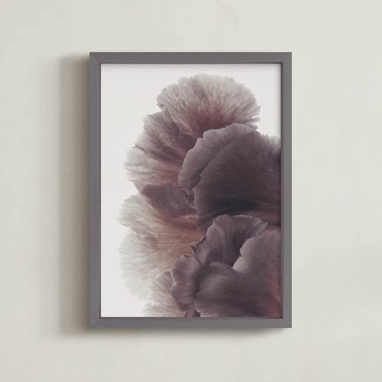 "Ruffled" - Art Print in Orchid by Karen Kardatzke - Framed