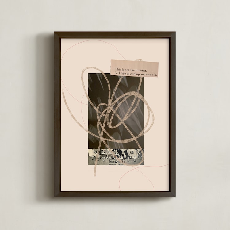 "Curl Up & Settle In" - Art Print in Original by Kimberly Young - Framed