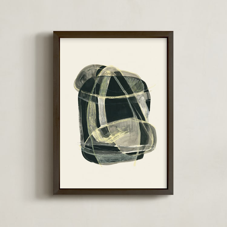 "Erde" - Art Print in Moss by Catilustre - Framed