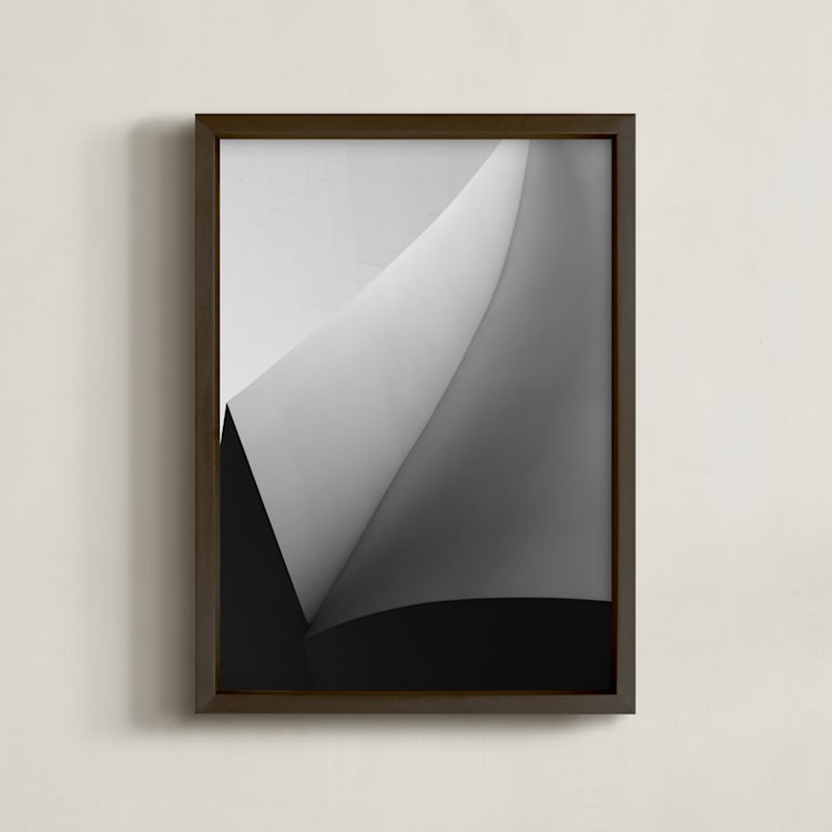 "Swept Away II" - Art Print in Black & white by Angie McMonigal - Framed