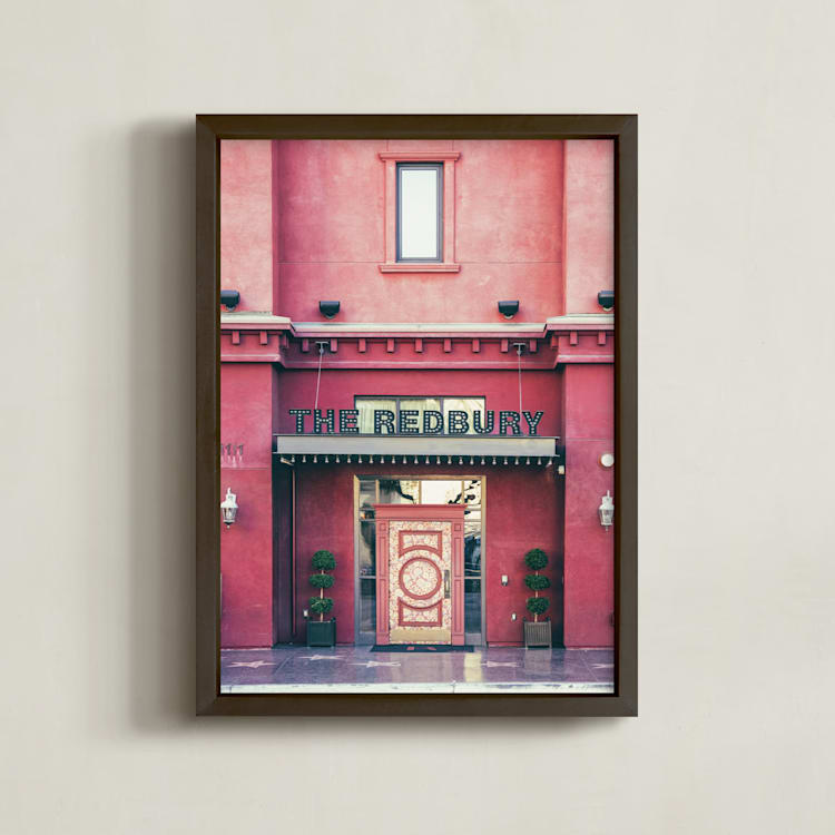 "Vintage Hollywood and Vine No.6" - Art Print in Redbury by Kamala Nahas - Framed