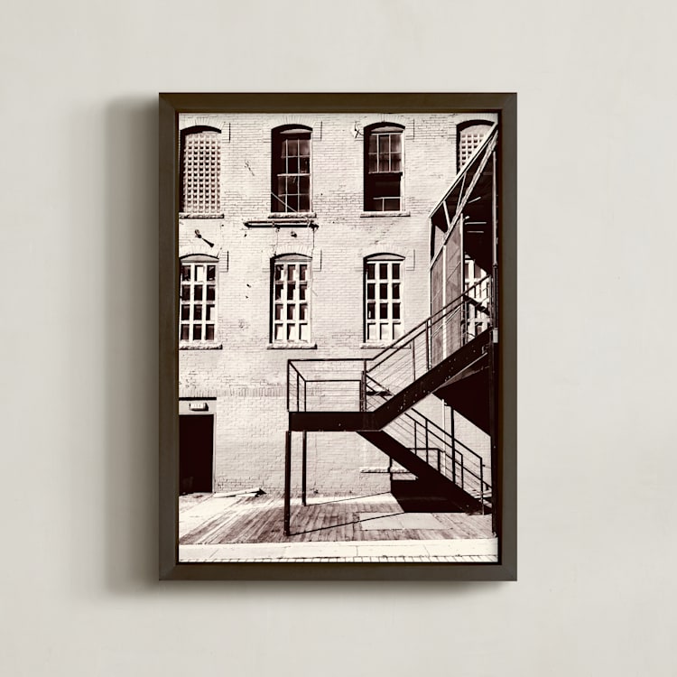 "brick and mortar" - Art Print in salt & pepper by Sondra Lucianovic - Framed