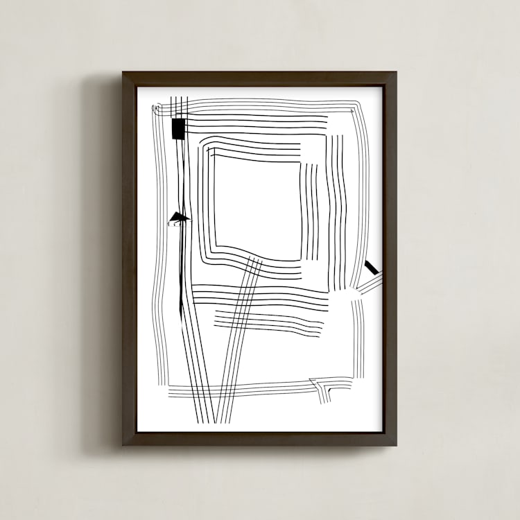 "Path of Life" - Art Print in Blackest Ink by Kisco Print Shop - Framed