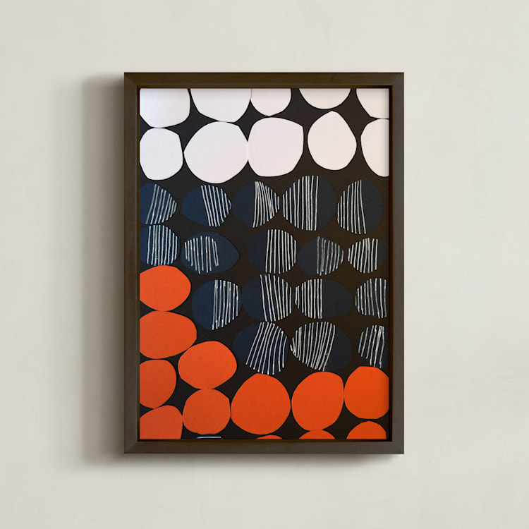 "Moon, Sun and Midnight" - Art Print in Sun by Deborah Velasquez - Framed