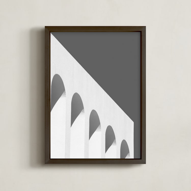 "Arches in black and white" - Art Print in Black and White by Alaric Yanos - Framed