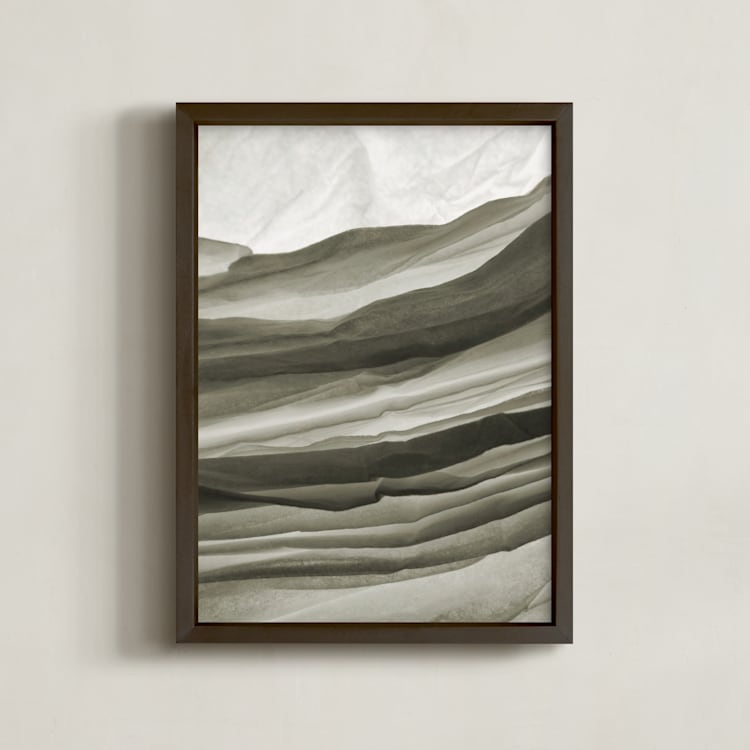 "Stratum" - Art Print in Charcoal by Shannon Kohn - Framed
