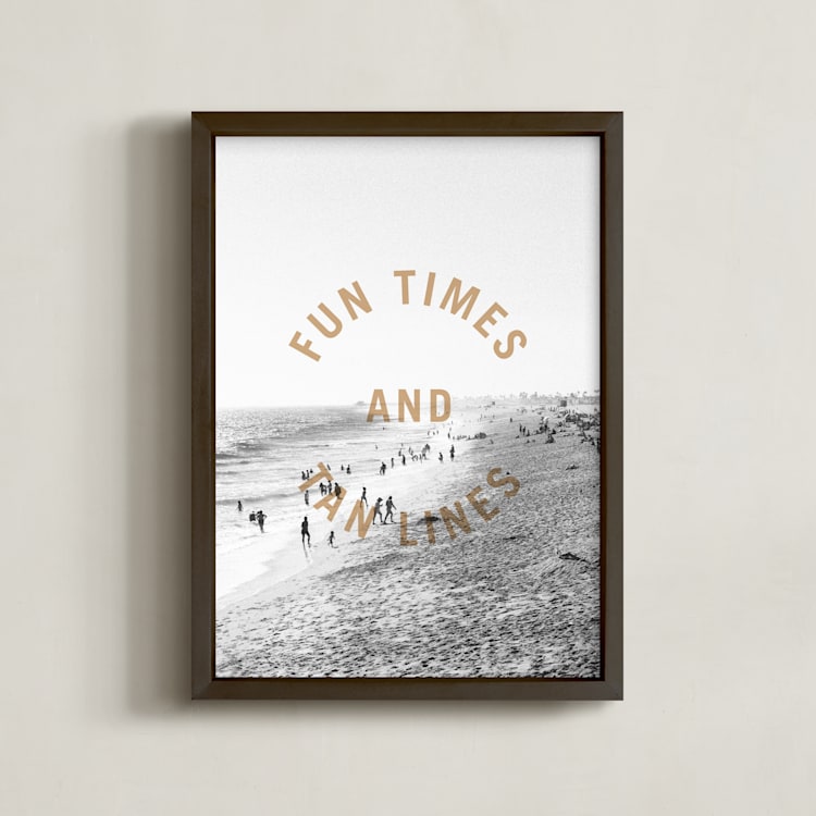 "tan lines" - Art Print in tan by Lindsay Stetson Thompson - Framed