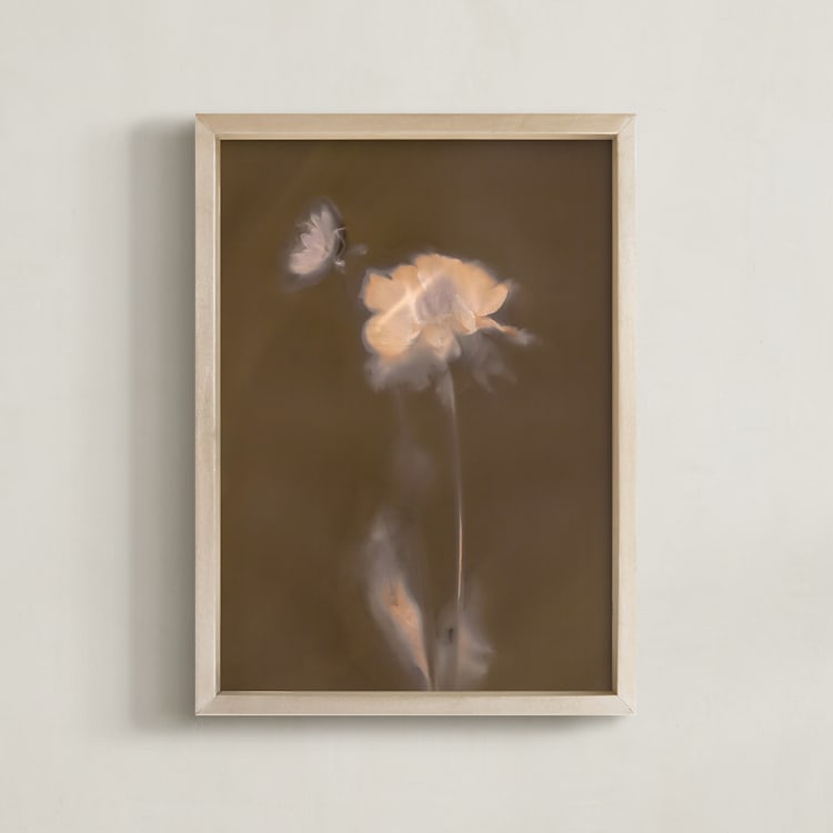 "Single Dahlia Flower" - Art Print in Earth by Sarah Hart Morgan - Framed