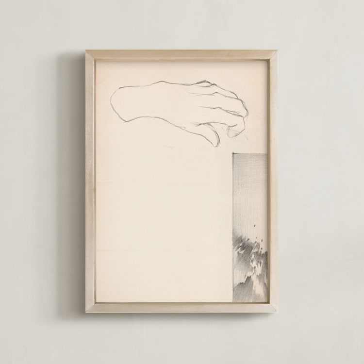"Elossa I" - Art Print in Vintage Beige by jinseikou - Framed