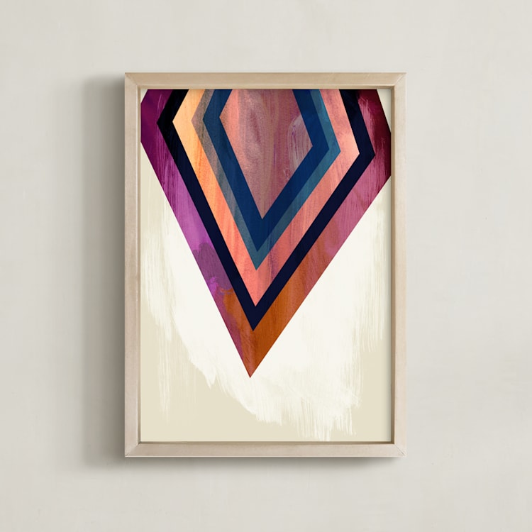 "Geo Point" - Art Print in Jewel by Field and Sky - Framed