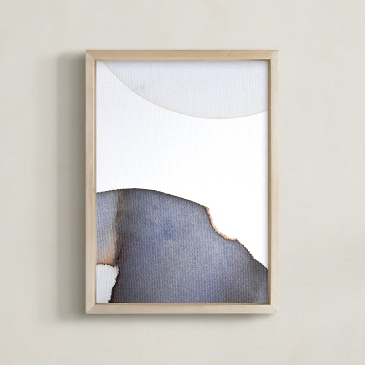 "Moon Tides II" - Art Print in Cosmic Indigo by Eloise Bound - Framed