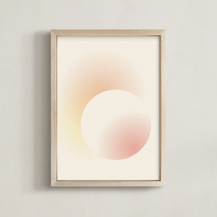"Light of the Sun" - Art Print in Light Pink by Sarah Lund - Framed