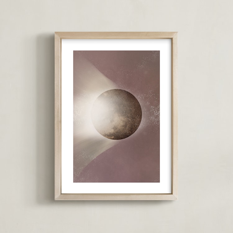 "Explore" - Art Print in Dust by Anna Joseph - Framed