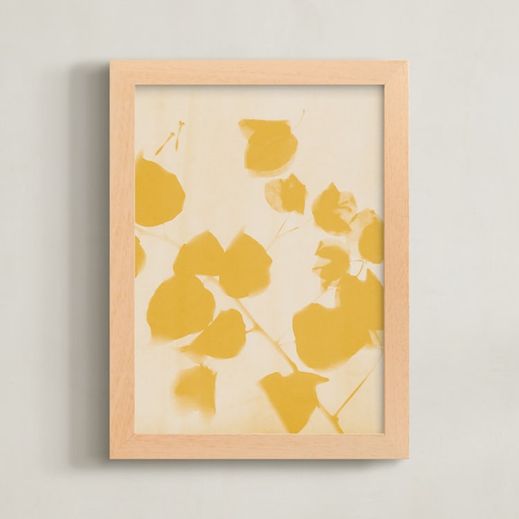 "Botanica 2" - Art Print in Amber by Kamala Nahas - Framed