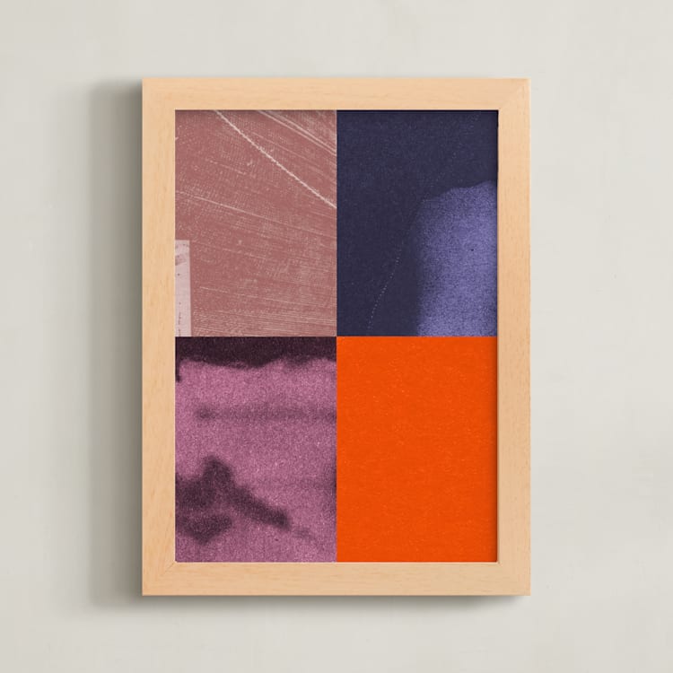 "Quartet 3" - Art Print in Crimson by Sumak Studio - Framed