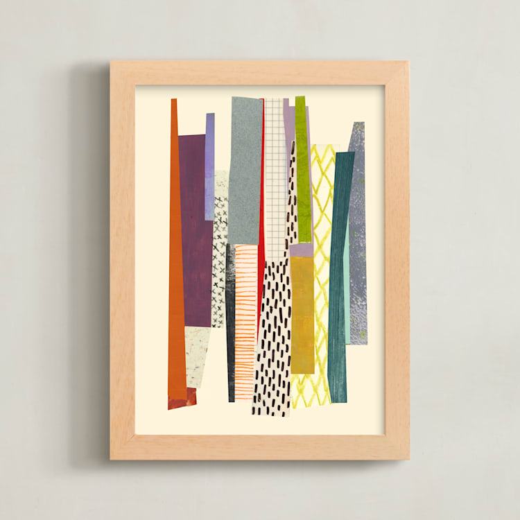 "Keyboards 2" - Art Print in Neutral Grey by Bethania Lima - Framed