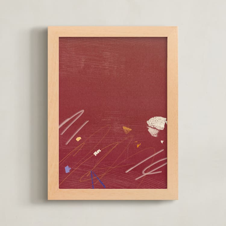 "Room Eleven 2" - Art Print in Crimson Red by Shiho Whitehead - Framed