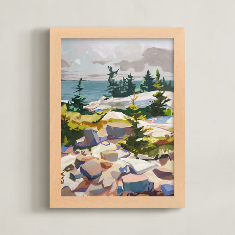 "Under the Midday Sun" - Art Print in Warm Gray by Jess Franks - Framed