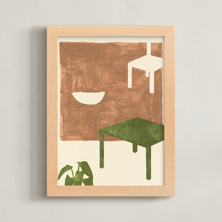 "The Room 1" - Art Print in Rust by Sumak Studio - Framed