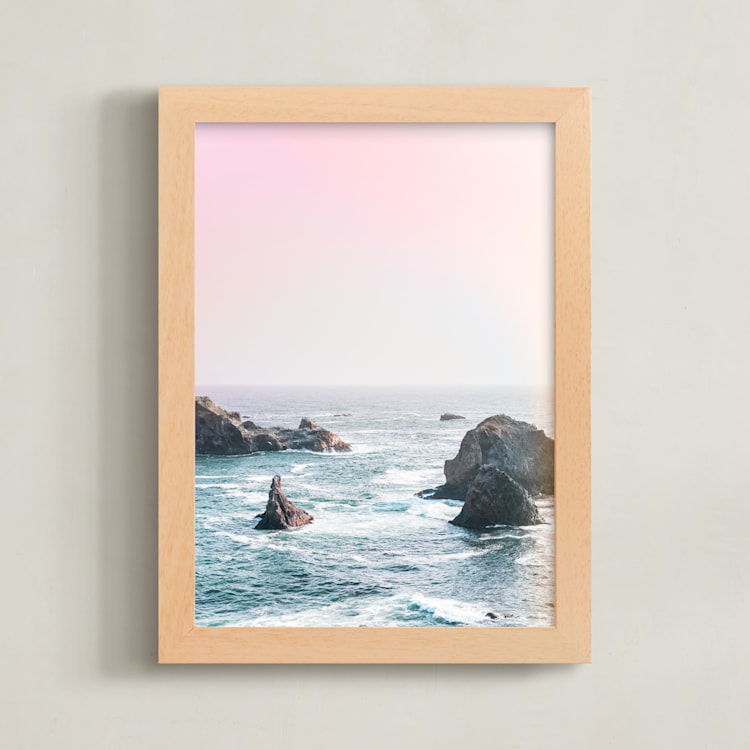 "Super Sea" - Art Print in Totally Teal by Karly Rose Sahr - Framed