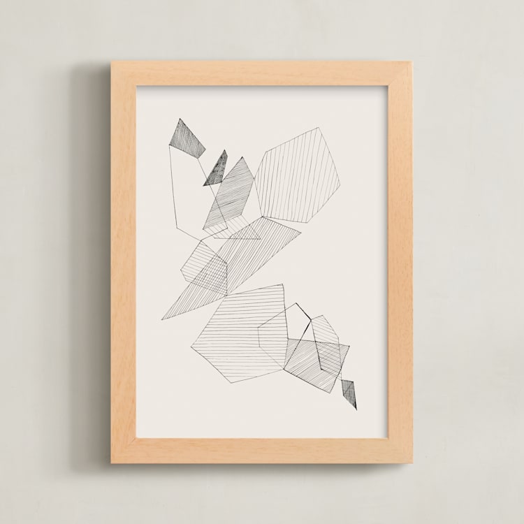 "Volatile N.2" - Art Print in Ivory by Catilustre - Framed