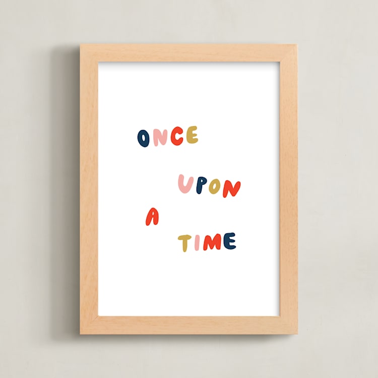 "Once Upon a Time" - Art Print in Prince by June Letters Studio - Framed