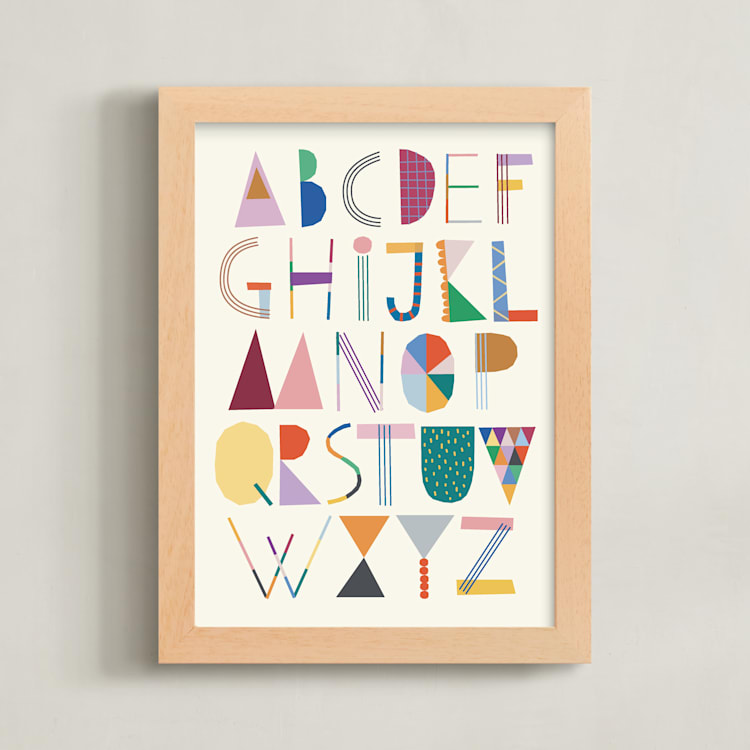 "The Most Colorful Alphabet" - Art Print in Rainbow by lulu and isabelle - Framed