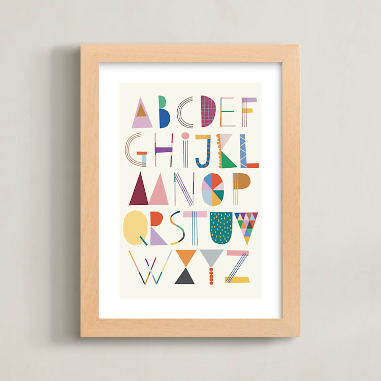 "The Most Colorful Alphabet" - Art Print in Rainbow by lulu and isabelle - Framed
