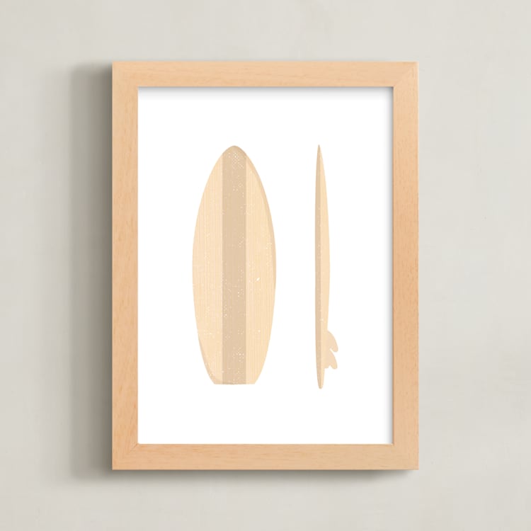 "Coast Vibes I" - Art Print in Snow by Itsy Belle Studio - Framed