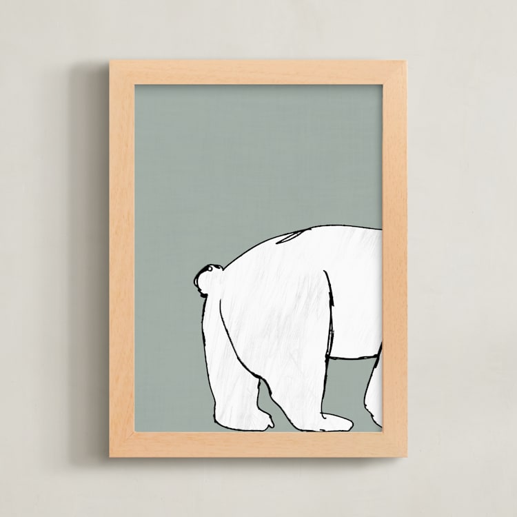 "Polar 2" - Art Print in Sage by Anne Ciotola - Framed