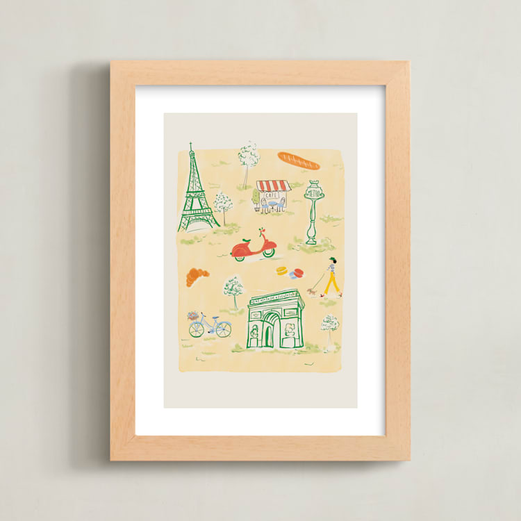 "In Paris" - Art Print in Lumière by Vera Lim - Framed