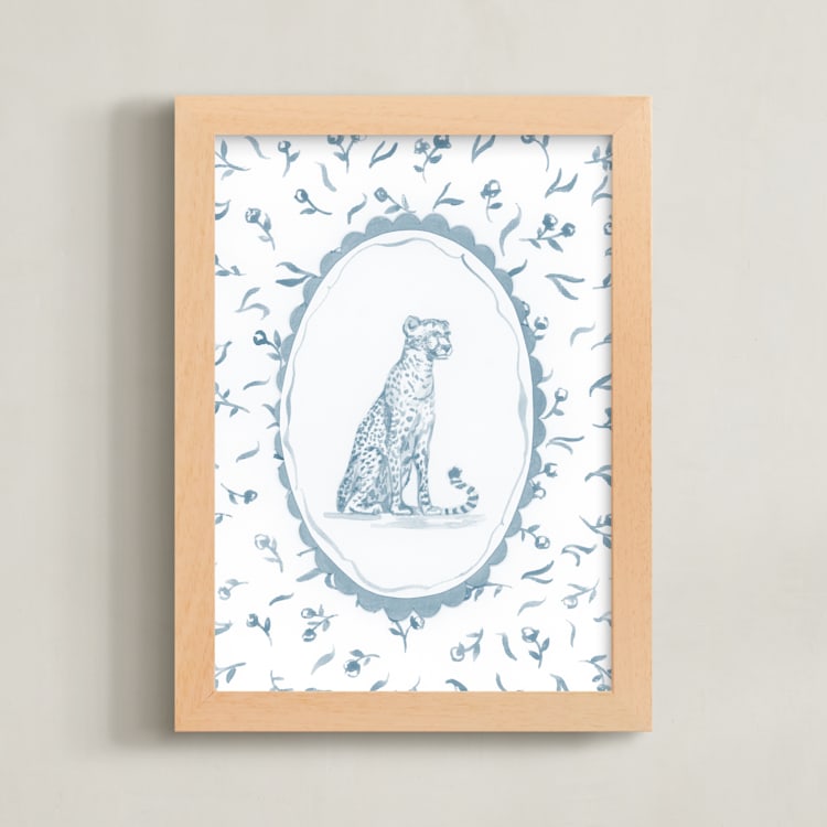 "Safari Heirloom 1" - Art Print in Morning Sky by Haley Knighten - Framed
